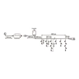 ExtendLite 100 LED Indoor & Outdoor Very Warm White Icicle Christmas Lights