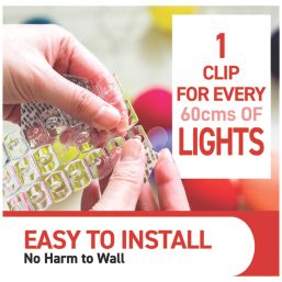 Command Clear Self-Adhesive Clear Decorating Clip 60 Pack