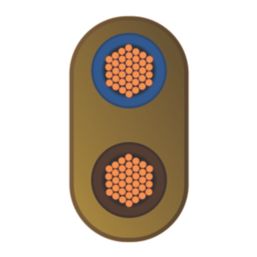 Time 2192Y Gold 2-Core 0.75mm² Flexible Cable 10m Coil