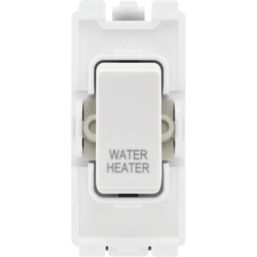 British General Nexus 800 Grid 20A Grid DP 'Water Heater' Printed Switch White