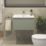 Newland  Single Drawer Wall-Mounted Vanity Unit with Basin Matt Sage Green 600mm x 450mm x 370mm