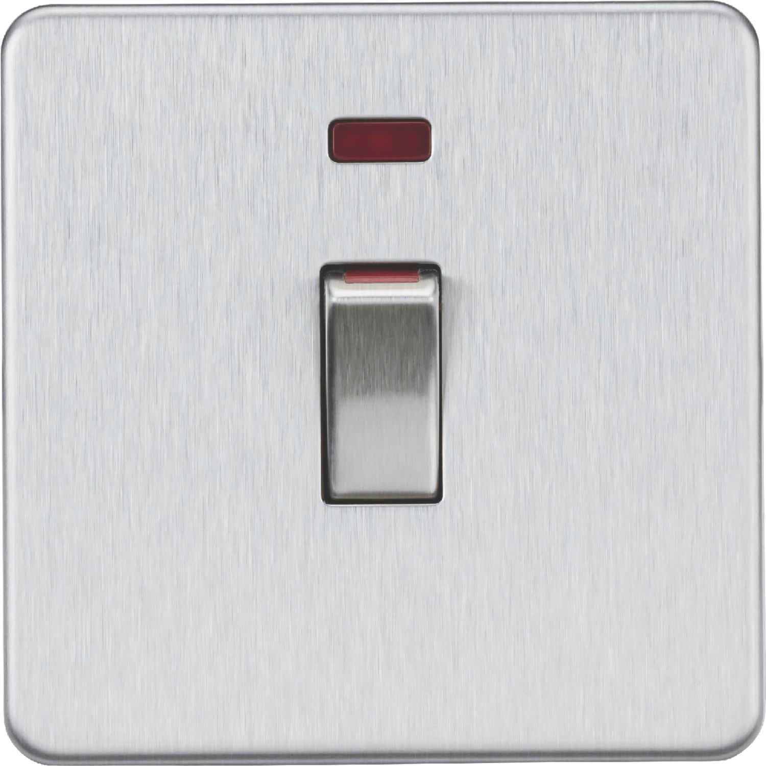 Knightsbridge 45A 1-Gang DP Control Switch Brushed Chrome with LED (833TY)