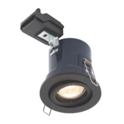 Electralite Yate Adjustable  Fire Rated Downlights Black 10 Pack