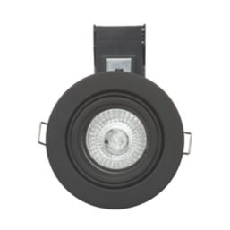 Electralite Yate Adjustable  Fire Rated Downlights Black 10 Pack