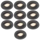 Electralite Yate Adjustable  Fire Rated Downlights Black 10 Pack