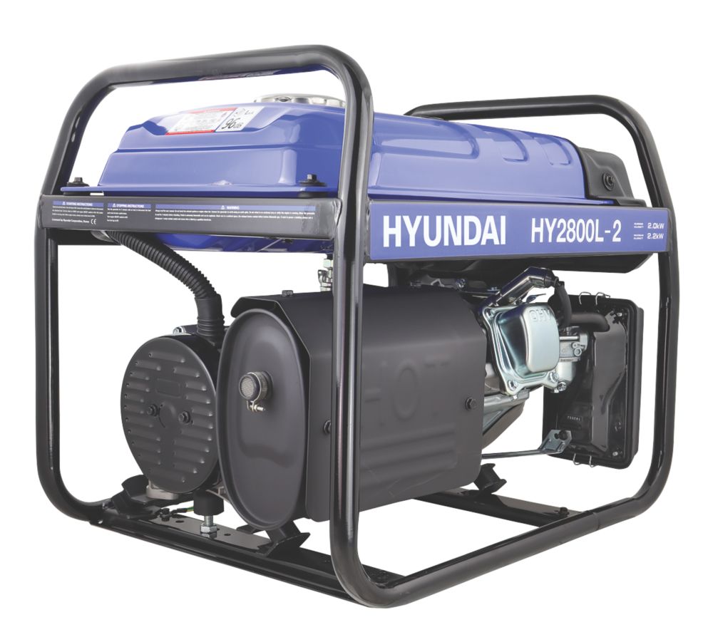 Hyundai HY2800L2 2200W Petrol Frame Generator 230V Screwfix