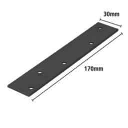 Magnodur Mending Plates Black 170mm x 30mm x 2mm 10 Pack