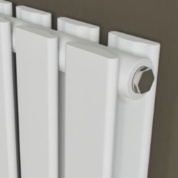 Azur Ilios Duplex 1800mm x 372mm 3864BTU White Vertical Designer Radiator