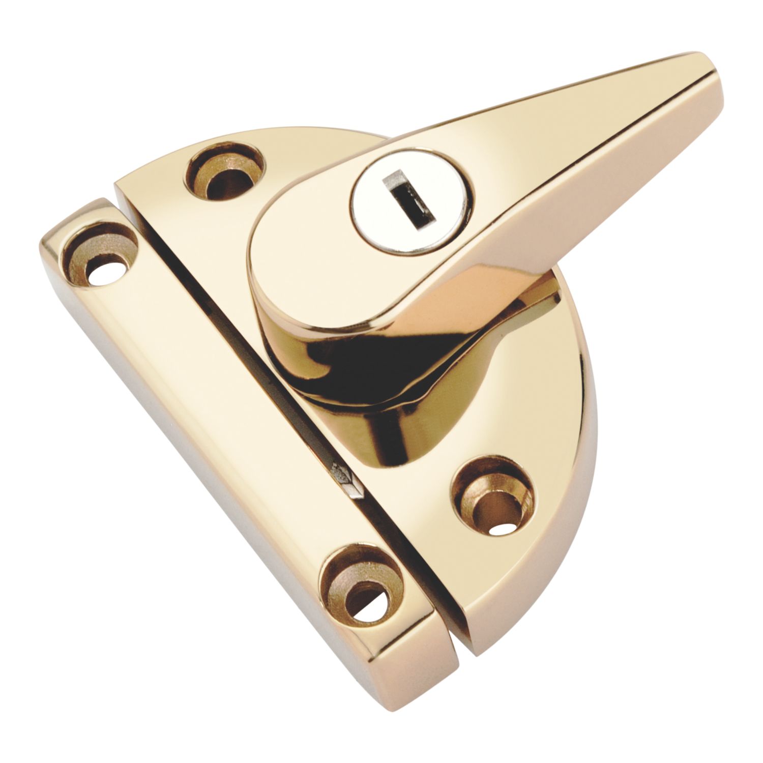 Smith & Locke Sash Window Fastener Polished Brass 64mm x 32mm (833YX)