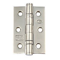 Hafele Satin Stainless Steel Grade 7 Fire Rated Butt Hinge 76x51mm 2 Pack