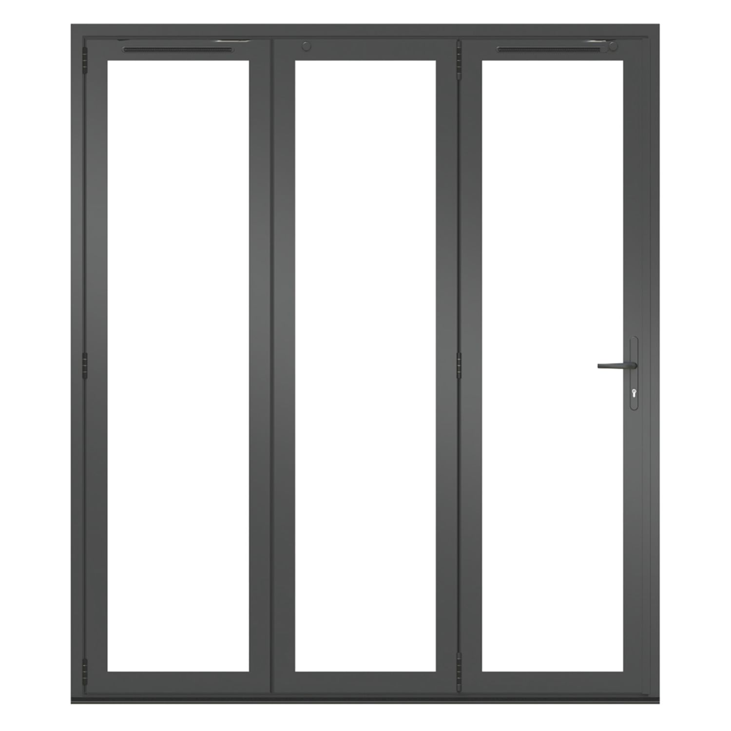 Green & Taylor 3-Door Black Aluminium Bi-Fold Patio Left-Hand Opening External Doors 2090mm x 1790mm (834CT)