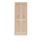 Unfinished Oak Wooden 4-Panel Internal Victorian-Style Door 2032mm x 813mm