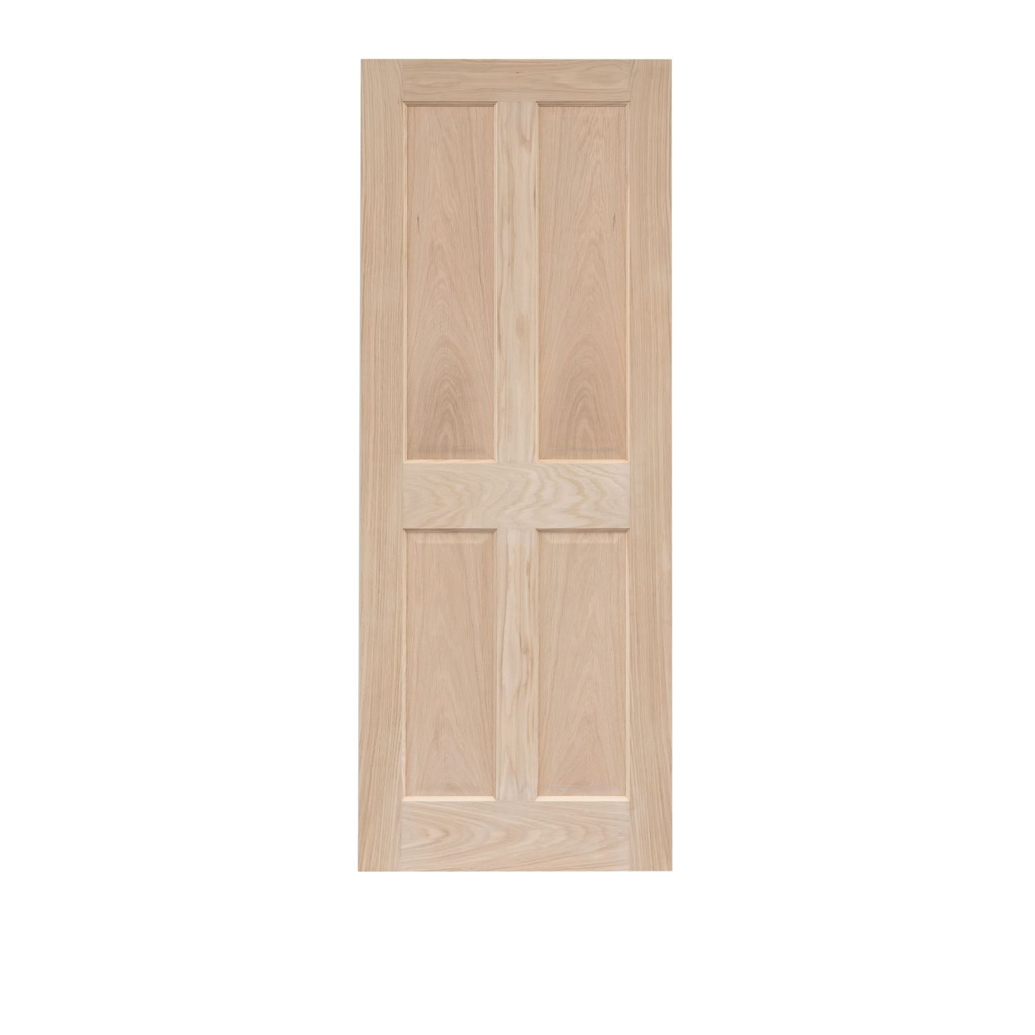 Unfinished Oak Wooden 4-Panel Internal Victorian-Style Door 2032mm x 813mm (834FA)