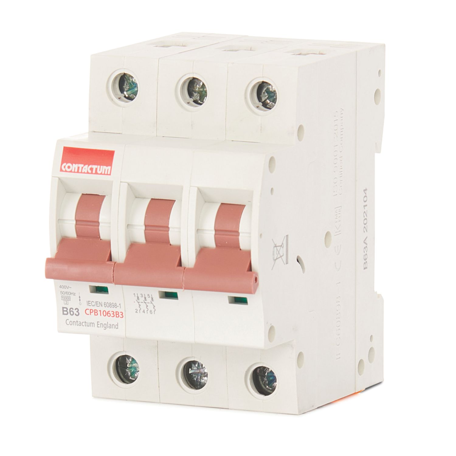 Contactum Defender 63A TP B Curve 3-Phase MCB (834HA)