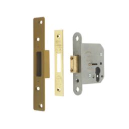 ERA  Polished Brass Euro Sashlock 76mm Case - 56mm Backset
