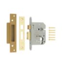 ERA  Polished Brass Euro Sashlock 76mm Case - 56mm Backset