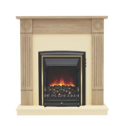 Be Modern Dunswood Electric Comet Inset Fire Oak-Effect 1070mm x 330mm x 1123mm