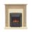 Be Modern Dunswood Electric Comet Inset Fire Oak-Effect 1070mm x 330mm x 1123mm