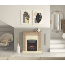 Be Modern Dunswood Electric Comet Inset Fire Oak-Effect 1070mm x 330mm x 1123mm
