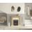 Be Modern Dunswood Electric Comet Inset Fire Oak-Effect 1070mm x 330mm x 1123mm
