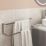 Elland Double Towel Rail Brushed Steel 600mm x 136mm x 136mm