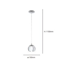 Eglo Rocamar Single Pendant Light Chrome