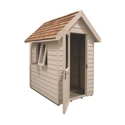 Forest FRA46CRIN 5' x 6' 6" (Nominal) Apex Overlap Timber Shed with Assembly