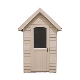 Forest FRA46CRIN 5' x 6' 6" (Nominal) Apex Overlap Timber Shed with Assembly