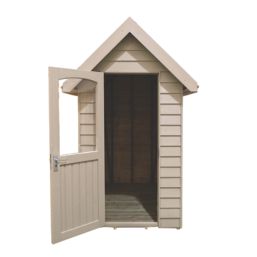 Forest FRA46CRIN 5' x 6' 6" (Nominal) Apex Overlap Timber Shed with Assembly