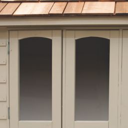 Forest FRA46CRIN 5' x 6' 6" (Nominal) Apex Overlap Timber Shed with Assembly