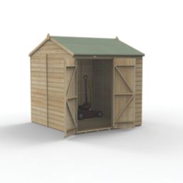 Forest Beckwood 7' x 7' (Nominal) Reverse Apex Shiplap Timber Shed with Base & Assembly