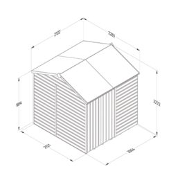 Forest Beckwood 7' x 7' (Nominal) Reverse Apex Shiplap Timber Shed with Base & Assembly