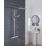 Bristan Craze Rear-Fed Exposed Chrome Thermostatic Bar Mixer Shower with Adjustable Riser Kit & Diverter