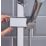 Bristan Craze Rear-Fed Exposed Chrome Thermostatic Bar Mixer Shower with Adjustable Riser Kit & Diverter