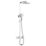 Bristan Craze Rear-Fed Exposed Chrome Thermostatic Bar Mixer Shower with Adjustable Riser Kit & Diverter