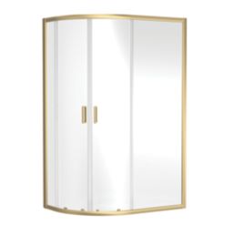 ETAL SMQU128BB-E6 Framed Offset Quadrant Shower Enclosure  Brushed Brass 1180mm x 780mm x 1900mm