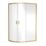 ETAL SMQU128BB-E6 Framed Offset Quadrant Shower Enclosure  Brushed Brass 1180mm x 780mm x 1900mm