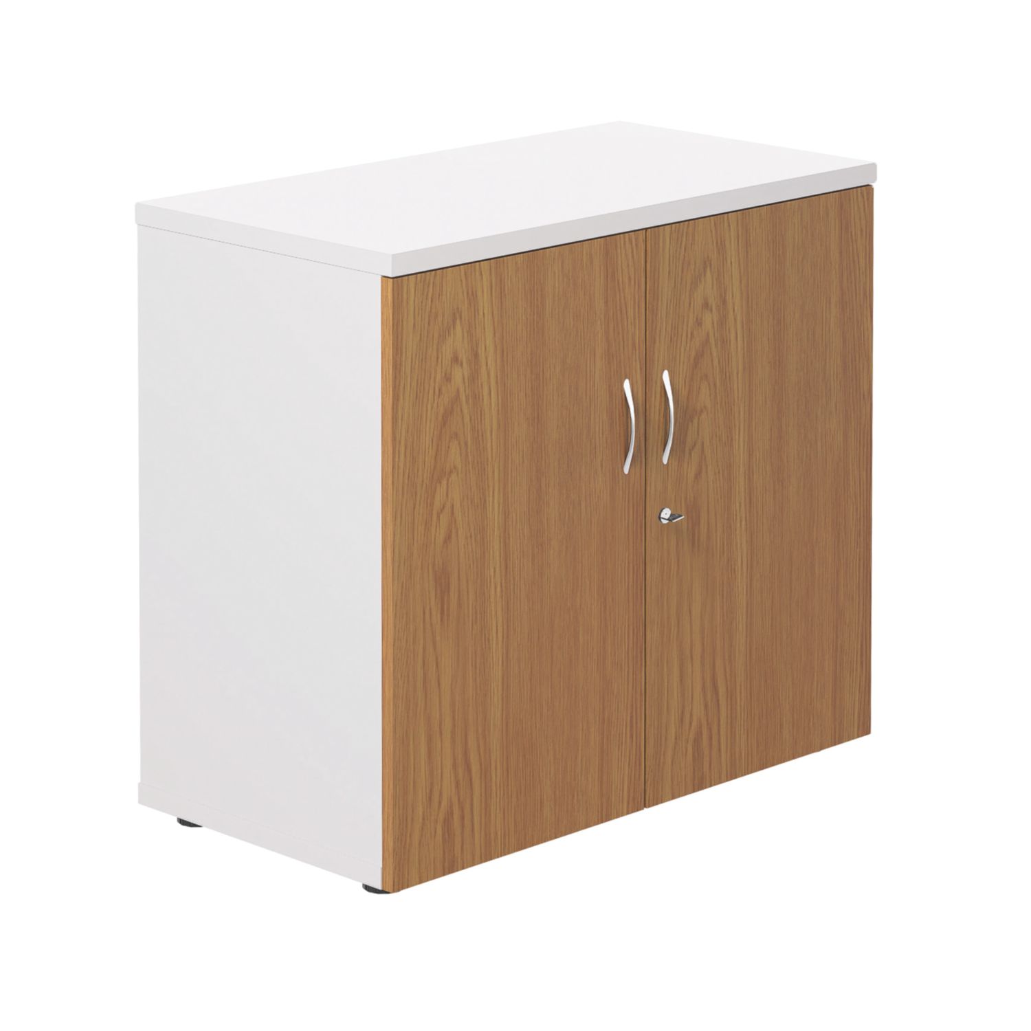 TC Group 1-Shelf Cupboard White/Nova Oak 800mm x 730mm (834TT)