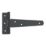 Smith & Locke Black Tee Hinges 152mm 2 Pack