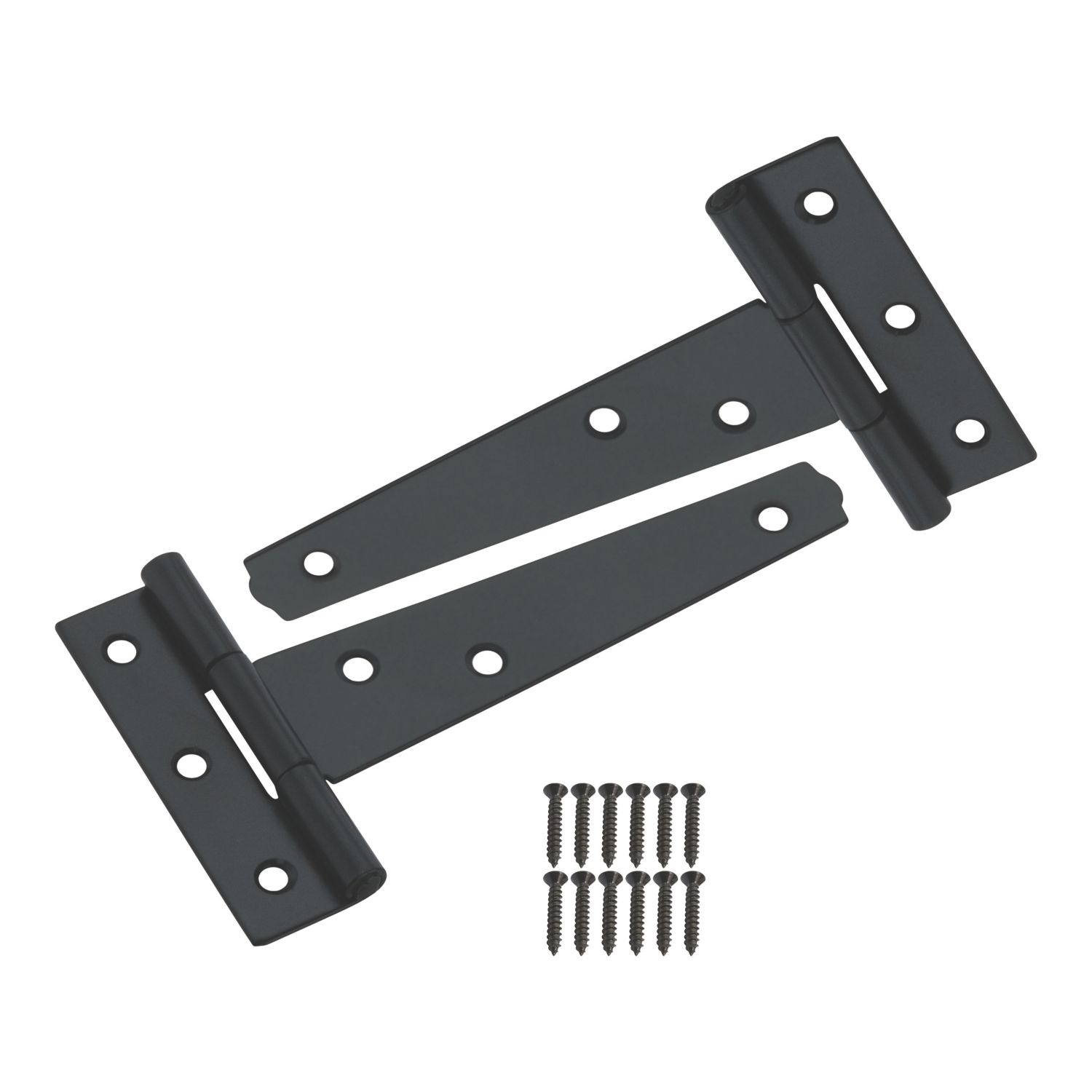 Smith & Locke Black Tee Hinges 152mm 2 Pack (834VE)