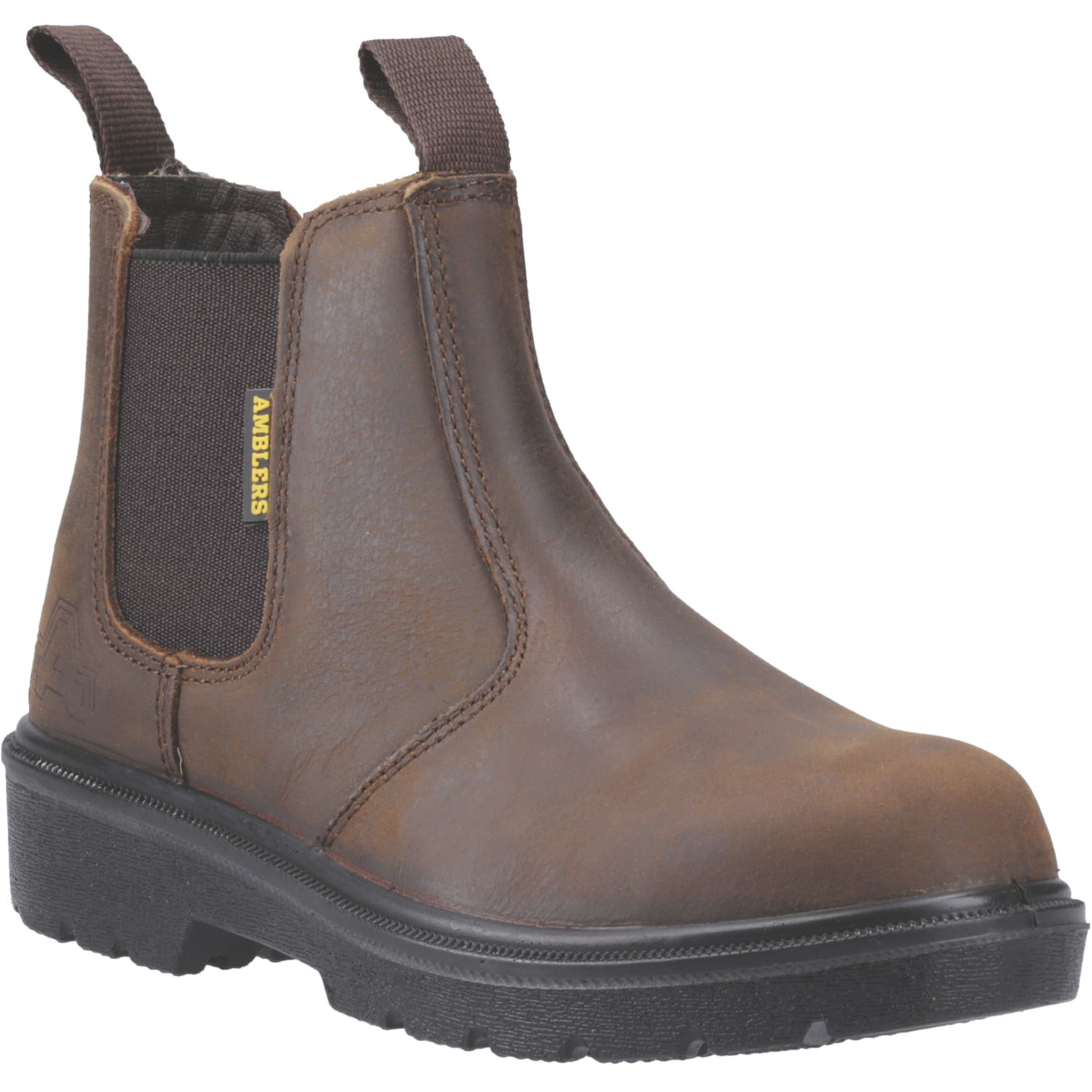 Amblers FS128 Size 10 Brown Steel Toe Cap Safety Dealer Boots (834XT)
