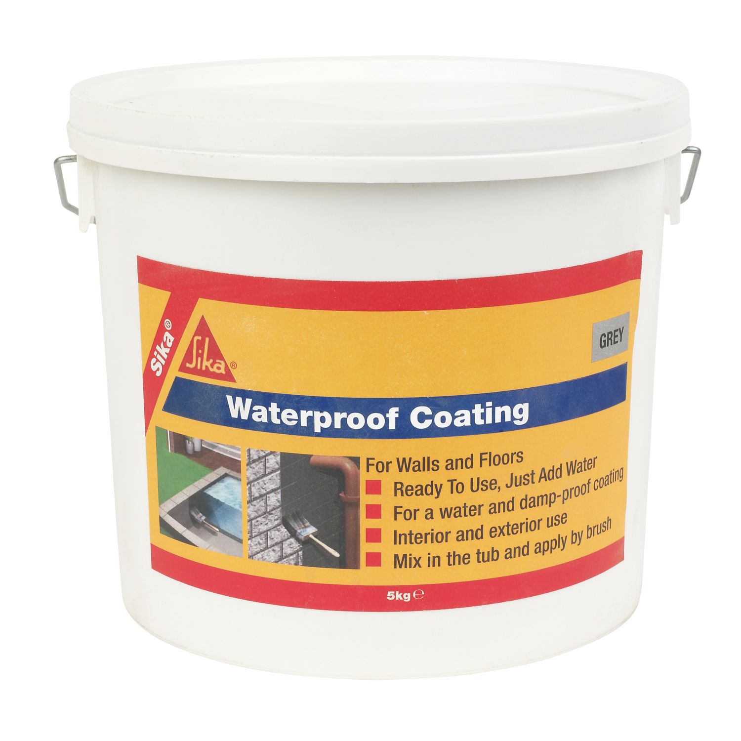 Sika Waterproof Coating Grey 5kg (83502)