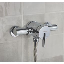 Bristan Sonique Rear-Fed Exposed Chrome Thermostatic Mixer Shower