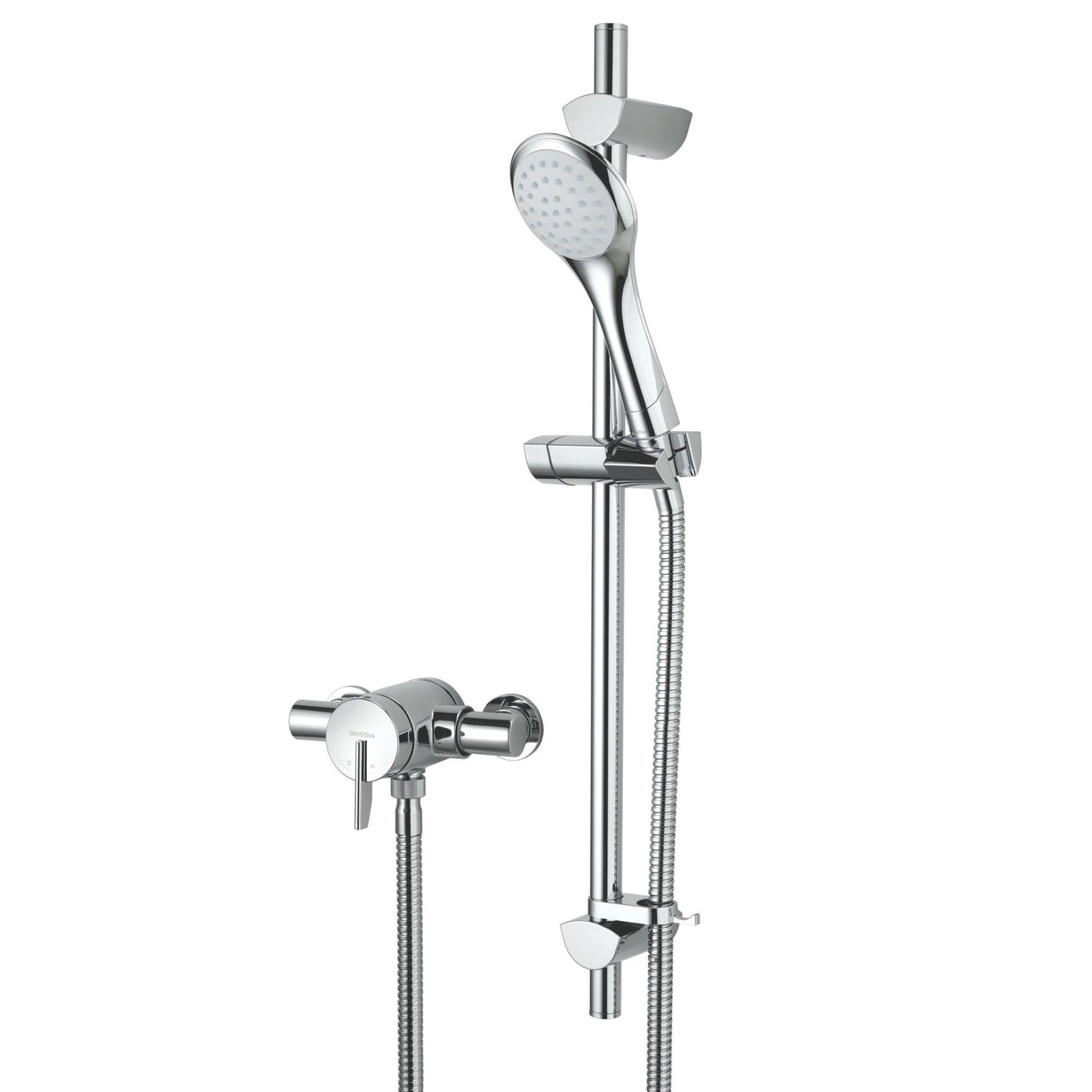 Bristan Sonique Rear-Fed Exposed Chrome Thermostatic Mixer Shower (8351G)