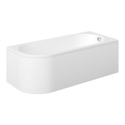 Georgia Curved Front Panel for J-Shaped Bath 1700mm White Gloss