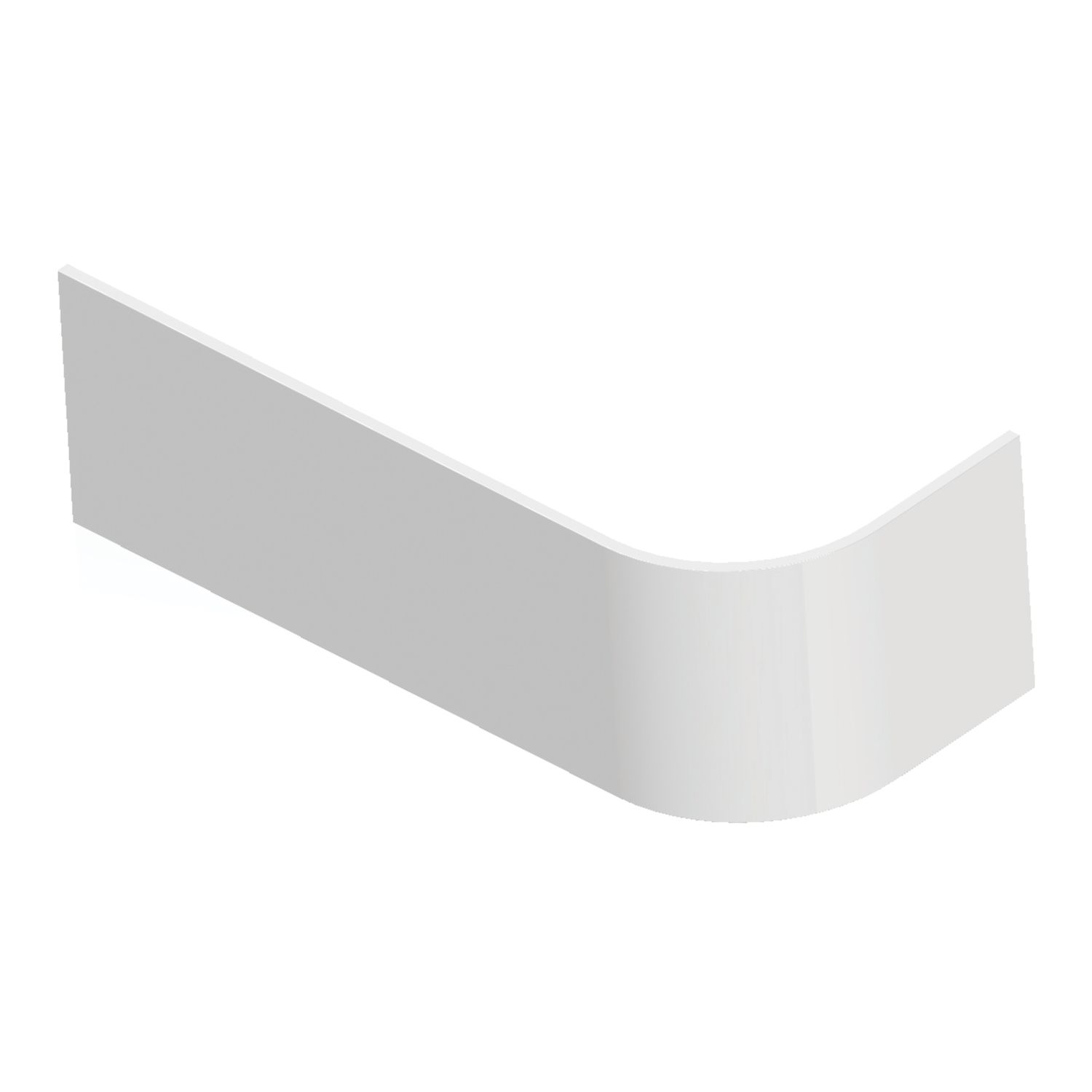 Georgia Curved Front Panel for J-Shaped Bath 1700mm White Gloss (835AE)