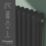 Flomasta 600mm x 1190mm 5160BTU Black Horizontal 3 Column Radiator