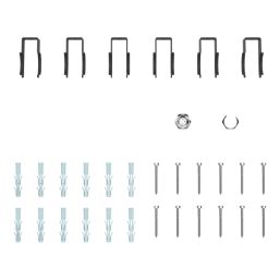 Flomasta 600mm x 1190mm 5160BTU Black Horizontal 3 Column Radiator