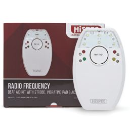 Hispec HSSA/DAK/RF10-PRO Mains Interlinked Radio Frequency Deaf Aid Kit with Strobe & Vibrating Pad