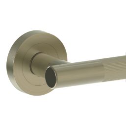 Cooke & Lewis Damgano Lever on Rose Door Handles Pair Antique Brass